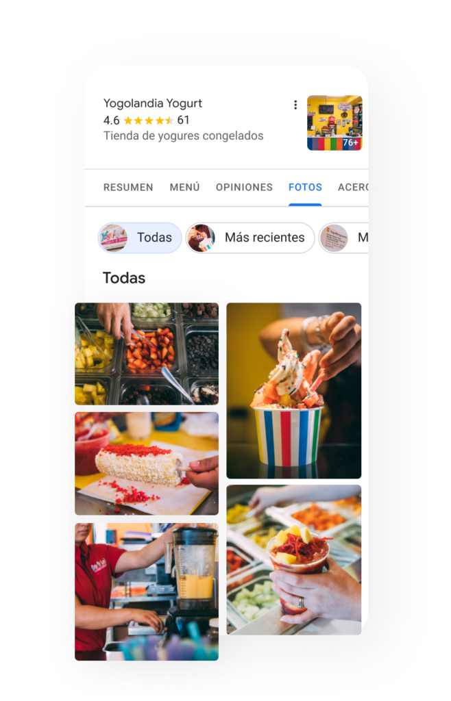 Imágenes Google Mi Negocio
